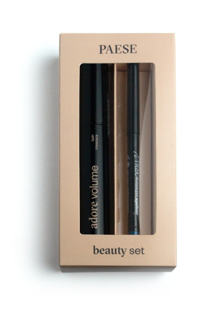 Beauty Set 02 - Coffret beauté « GLAM » Mascara Adore Volume et Eye-liner Linéa Bleu Paese