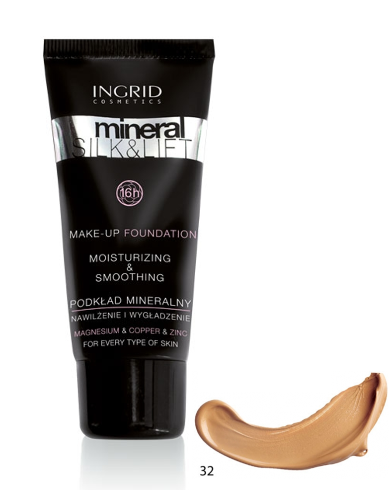 Fond de teint minéral - Silk & Lift 30 ml - Ingrid Cosmetics - 5 teintes