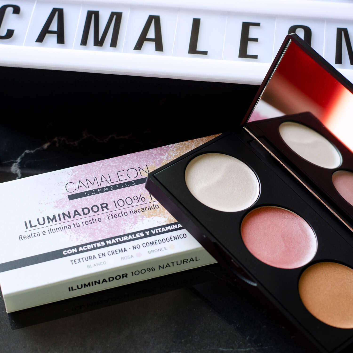 Palette 3 illuminateurs - Camaleon Cosmetics