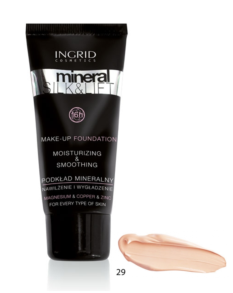 Fond de teint minéral - Silk & Lift 30 ml - Ingrid Cosmetics - 5 teintes